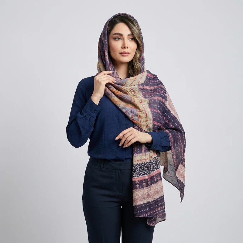 شال زنانه مدل پلیسه 