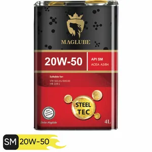 روغن موتور مگلوب مدل  Steel Tec 20W-50 حجم ۴ لیتر