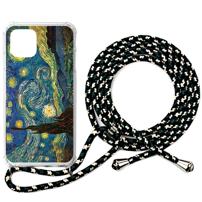 کاور طرح Starry مناسب برای گوشی موبایل اپل Iphone 15 Pro  به همراه بند