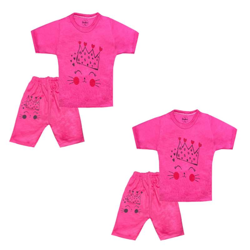 ست تیشرت و شلوارک نوزادی تروسکان مدل s23 مجموعه 2 عددی