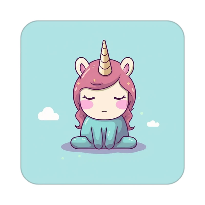 زیر لیوانی کاکتی طرح اسب تک شاخ و یونیکورن مدل mp29843