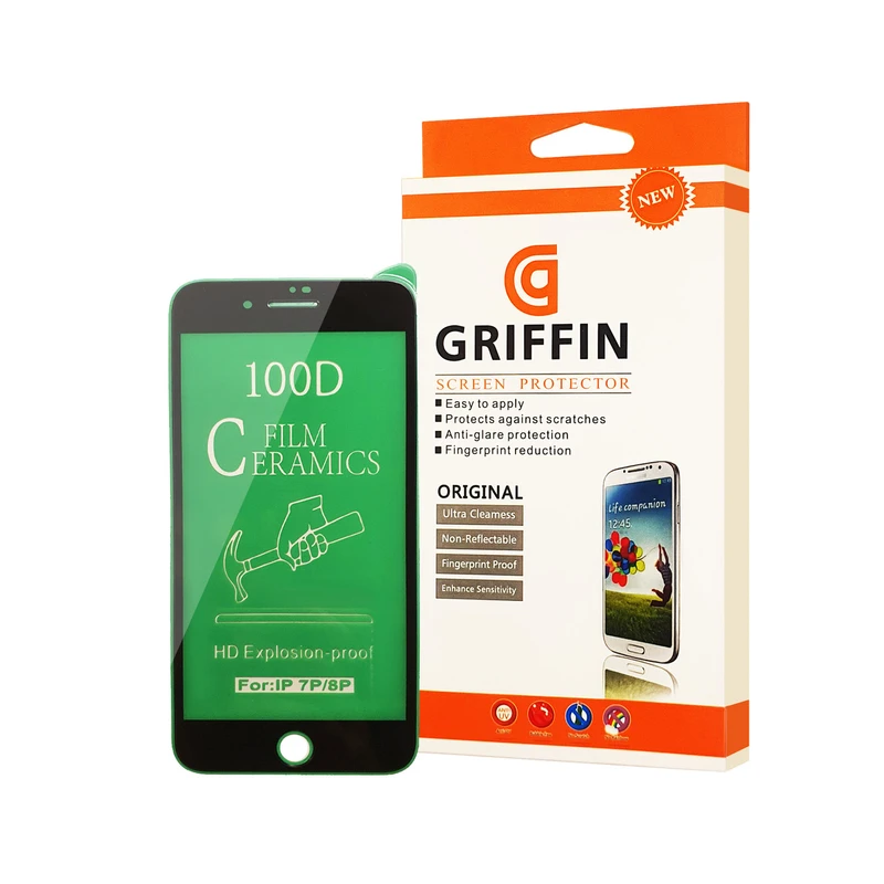 محافظ صفحه نمایش سرامیکی گریفین مدل FLCRG GN st مناسب برای گوشی موبایل اپل iPhone 7 Plus