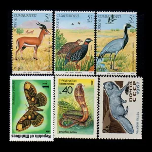 تمبر یادگاری مدل خارجی مجموعه 6 عددی 