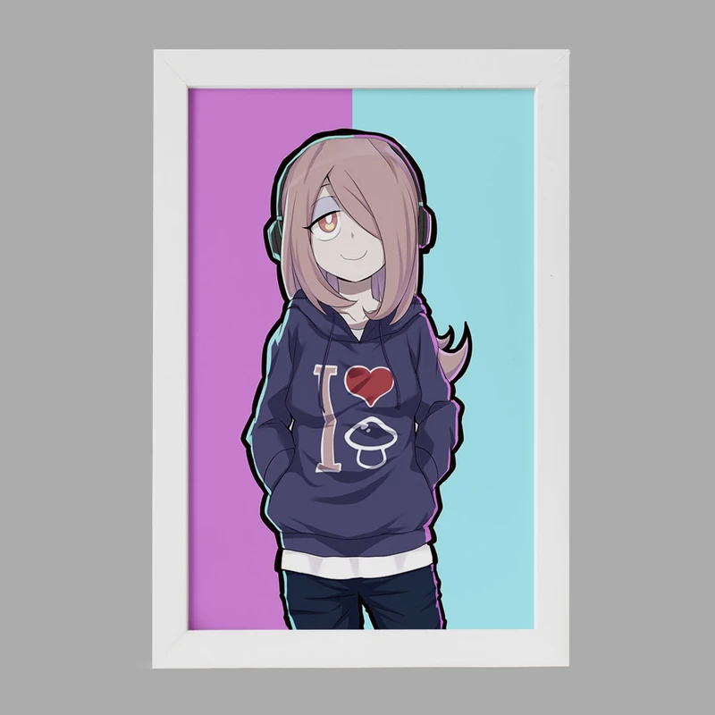 تابلو خندالو مدل سوسی انیمه جادوگران کوچک Little Witch Academia  کد 22956