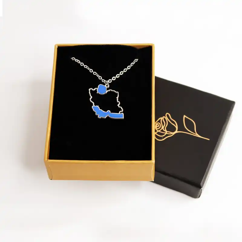 گردنبند گلسو مدل نقشه ایران طرح دریا