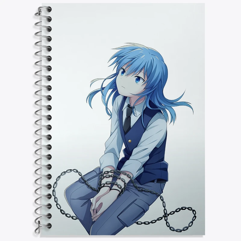 دفتر زبان 50 برگ خندالو مدل دو خط طرح ناگیسا انیمه کلاس آدمکشی کد 32066