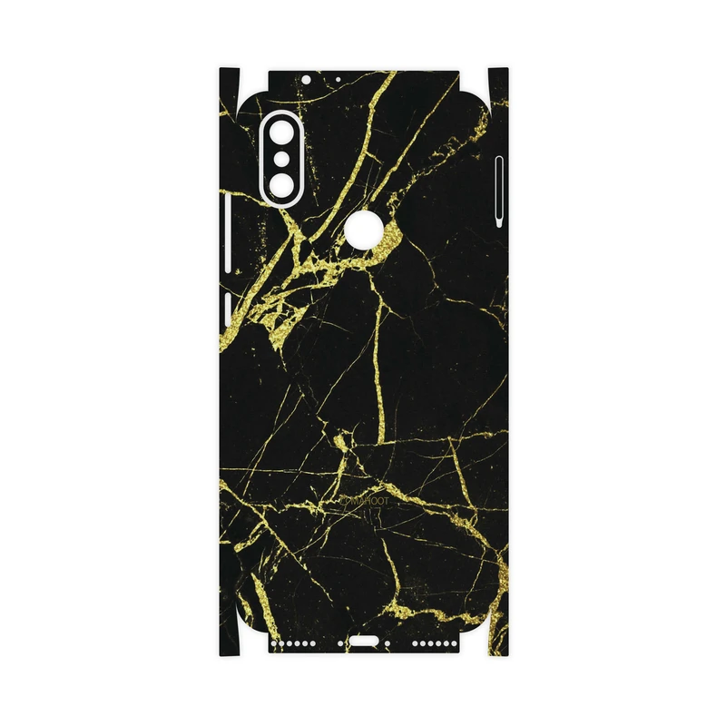 برچسب پوششی ماهوت مدل Graphite-Gold-Marble-FullSkin مناسب برای گوشی موبایل شیائومی Mi 6X