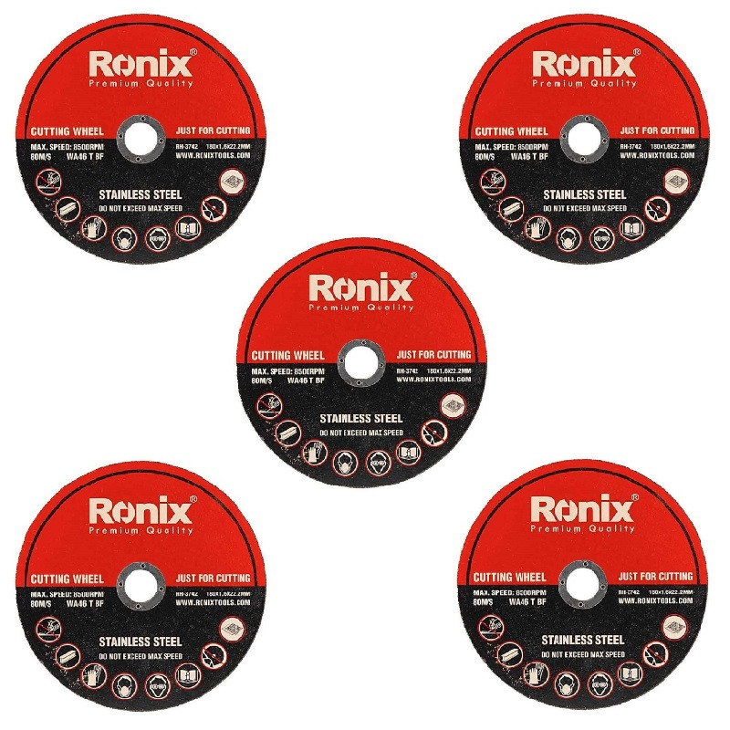 سنگ برش استیل رونیکس مدل RH-3742 بسته 5 عددی