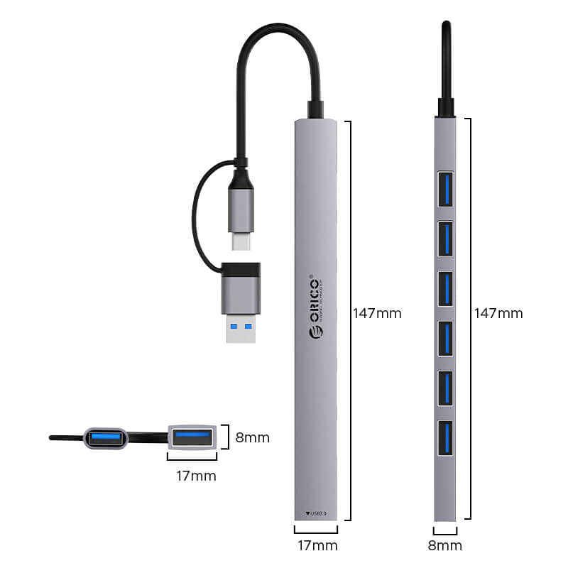 هاب 7 پورت USB اوریکو مدل YSA2-U3