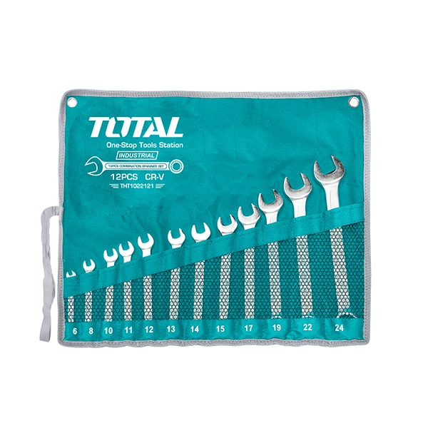 آچار یکسر تخت و یکسر رینگی توتال مدل tht1022121-i مجموعه 12 عددی