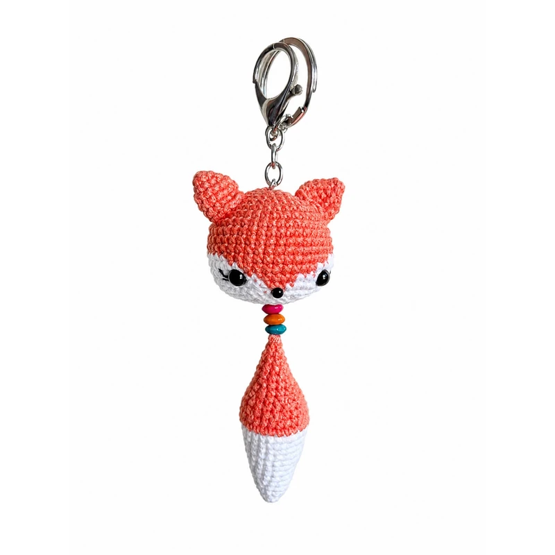 جاکلیدی دستی بافتنی مدل روباه 