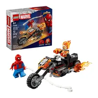 لگو 72 تکه سری Marvel مدل Spider-Man vs. Ghost Rider Motorcycle کد 76335