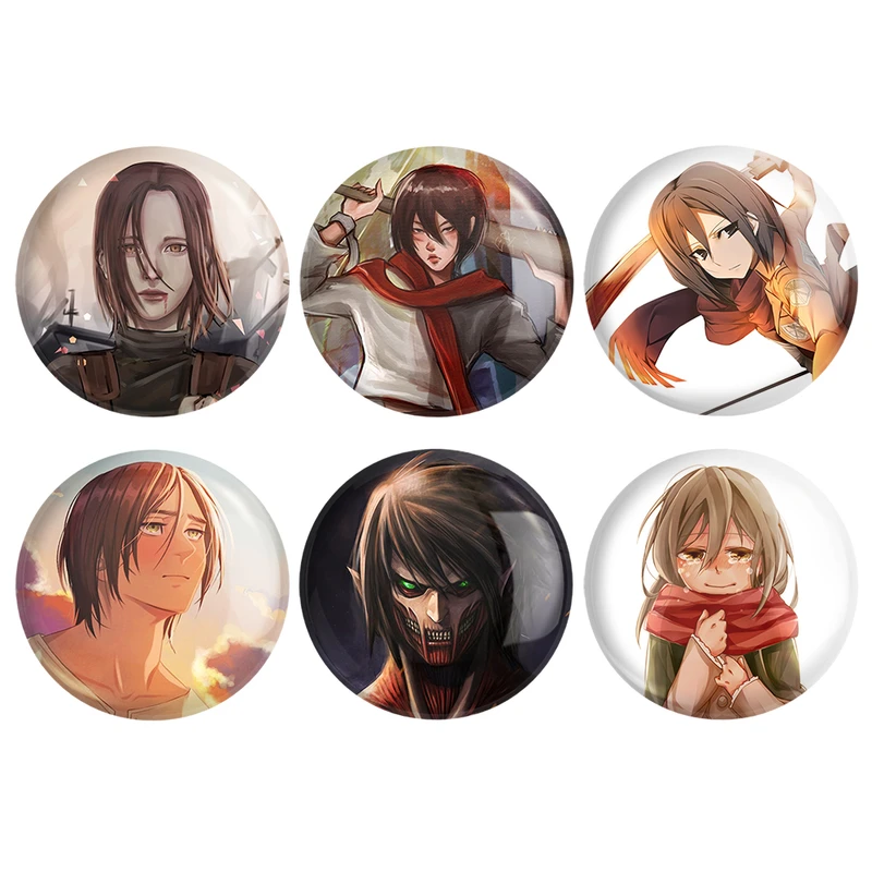 مگنت خندالو طرح انیمه اتک آن تایتان Attack on Titan کد 1046B مجموعه 6 عددی