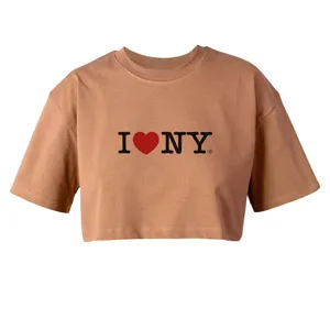 کراپ‌تاپ آستین کوتاه زنانه مدل NY کد L189 K