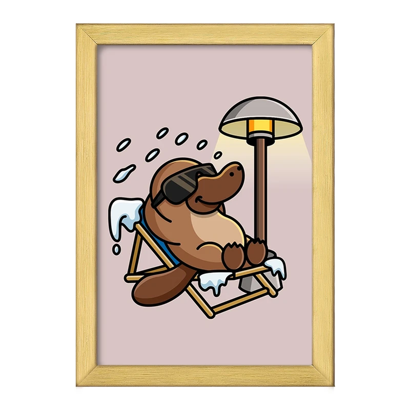 تابلو خندالو طرح  حیوانات بامزه پلاتیپوس کد 28355