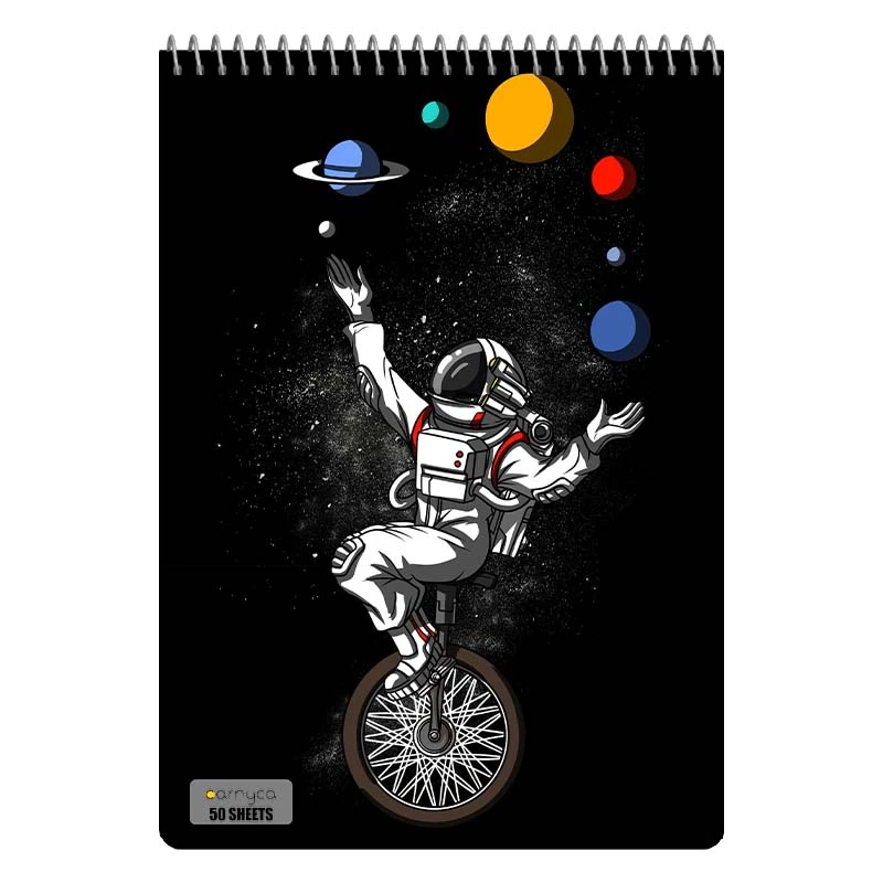 دفتر نقاشی 50 برگ سیمی کارنیکا طرح فضا Space کد 66991