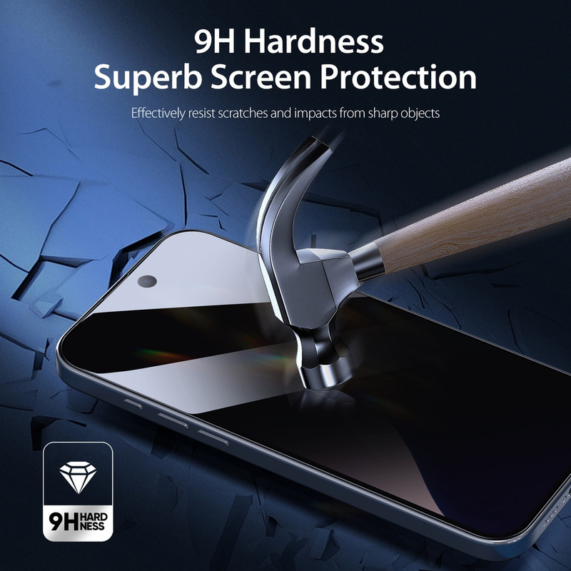 خرید و قیمت محافظ صفحه نمایش حریم شخصی بادیگارد مدل PiP مناسب برای گوشی موبایل اپل iPhone 16