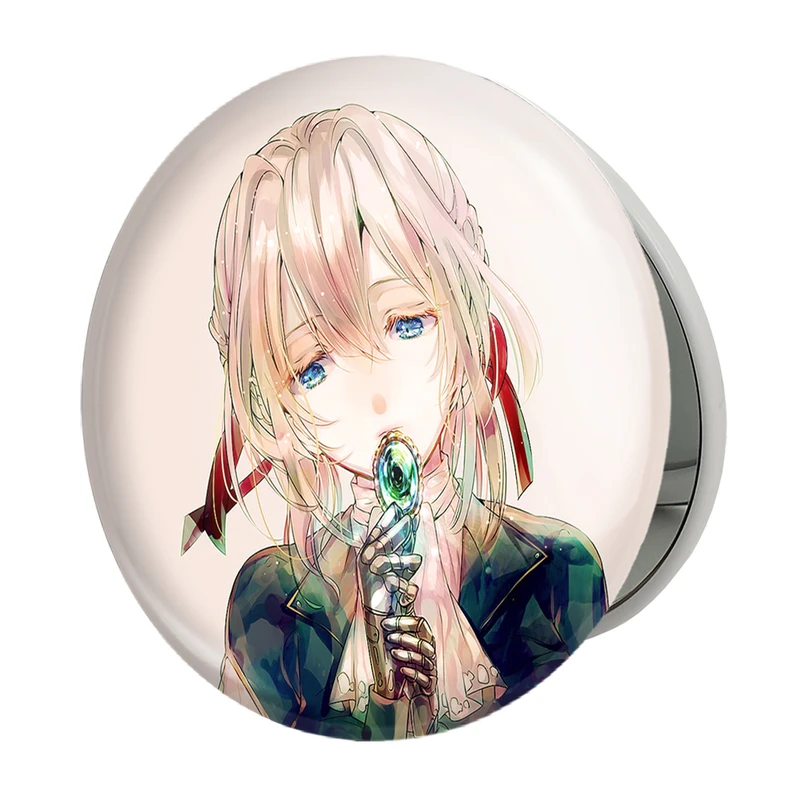 آینه جیبی خندالو طرح دختر انیمه ای مدل تاشو کد 18075 