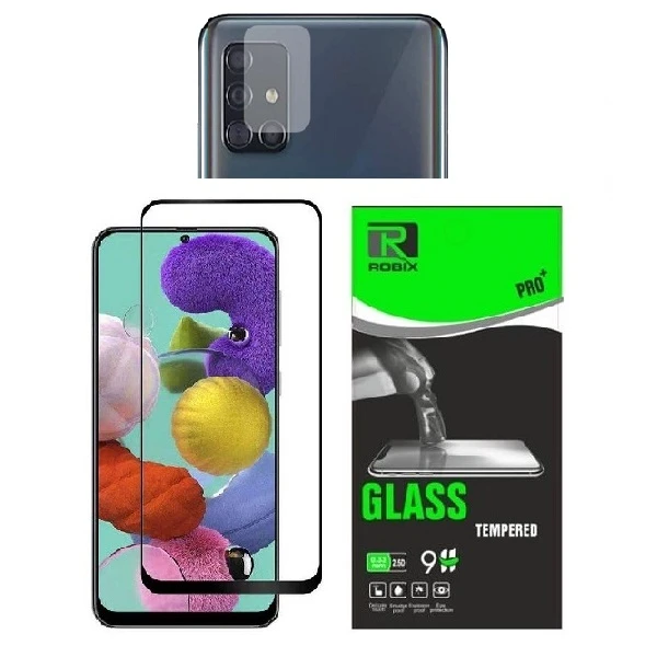 محافظ صفحه نمایش روبیکس مدل FL-A71 مناسب برای گوشی موبایل سامسونگ Galaxy A71 به همراه محافظ لنز دوربین