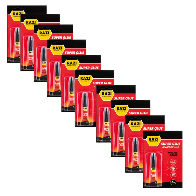 چسب  قطره ای رازی  مدل 110 حجم 3 میلی لیتر  بسته 10 عددی