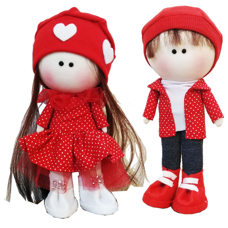 عروسک طرح روسی ارتفاع 21 سانتی متر مجموعه 2 عددی