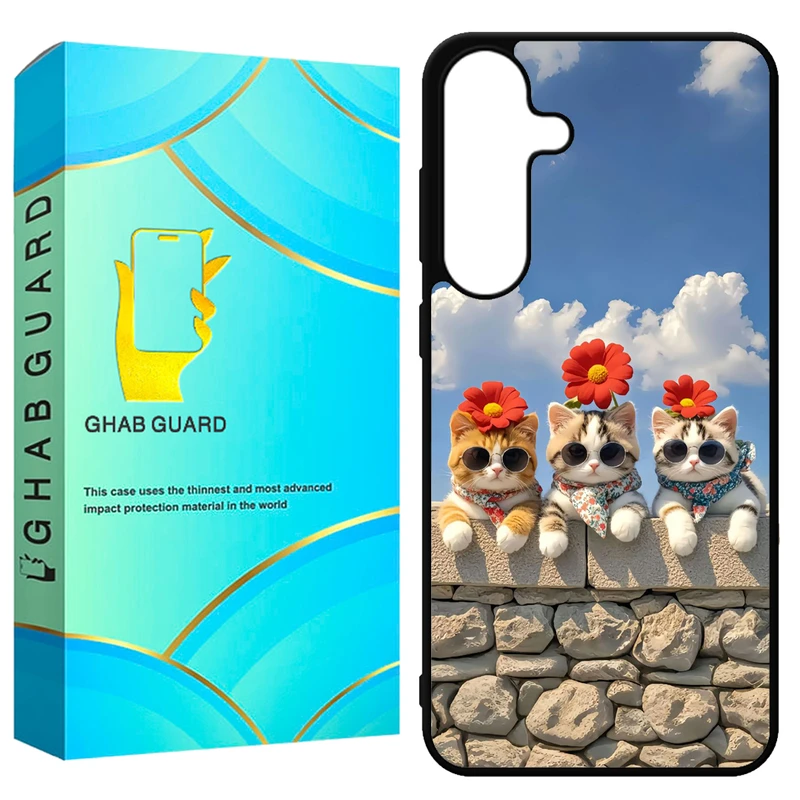کاور قاب گارد طرح گربه مدل GCHPS24 مناسب برای گوشی موبایل سامسونگ Galaxy S24