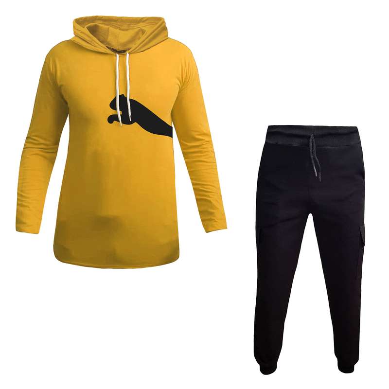 ست تی شرت کلاه دار و شلوار مردانه مدل 4170