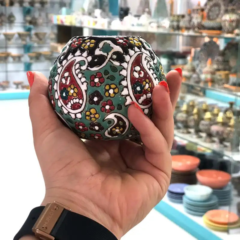 جاشمعی میناکاری سفالی طرح توپی کد 8m