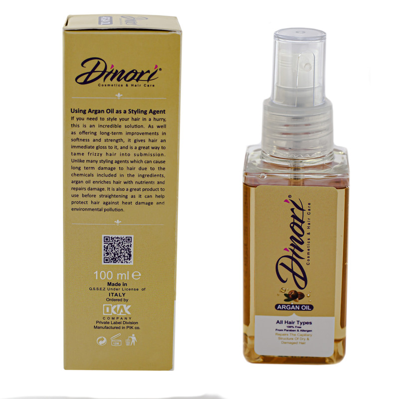 روغن مو دینوری مدل Argan oil حجم 100 میلی لیتر