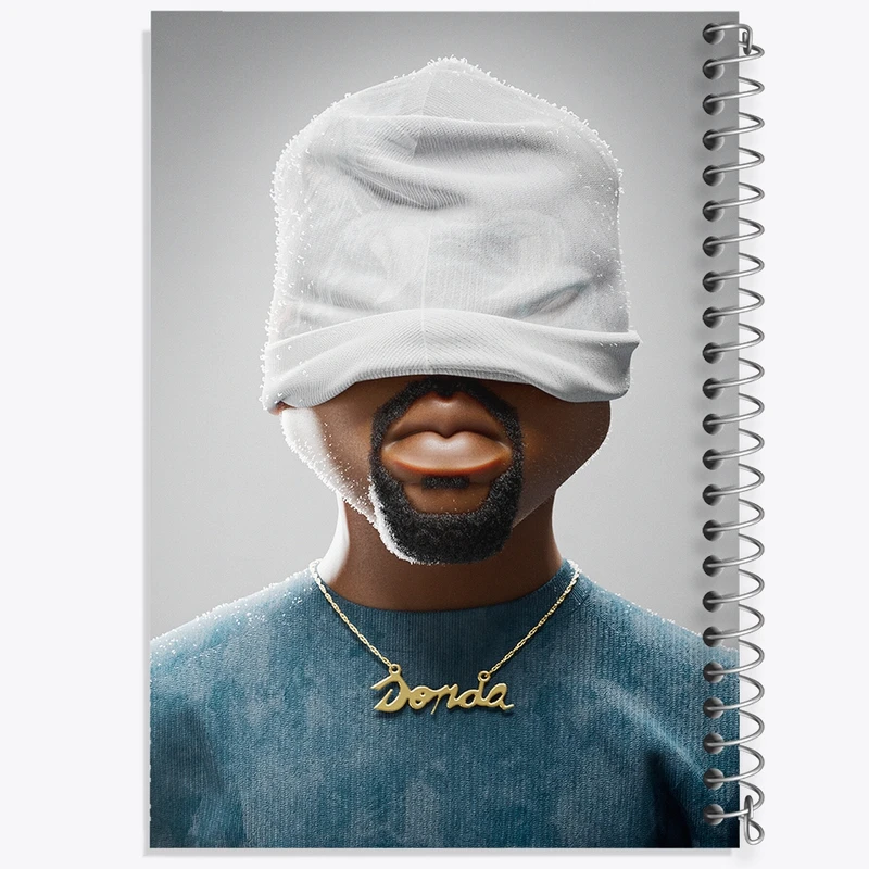 دفتر ژورنال نویسی 50 برگ خندالو مدل نقطه ای طرح کانیه وست (Kanye West) کد F759