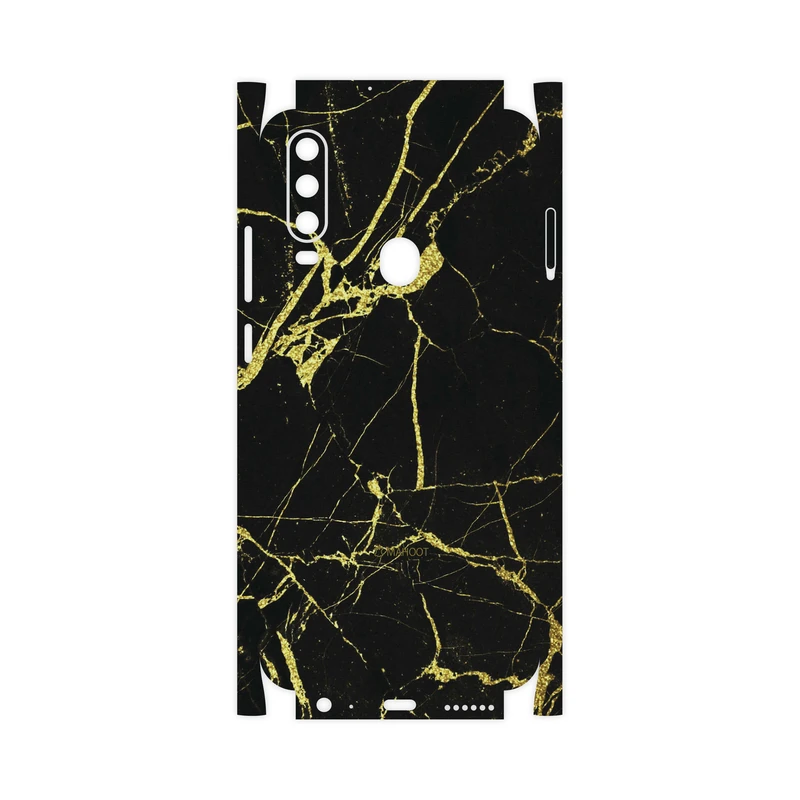 برچسب پوششی ماهوت مدل Graphite-Gold-Marble-FullSkin مناسب برای گوشی موبایل جی ال ایکس Shahin 2