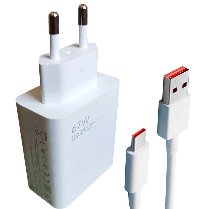 شارژر دیواری شیائومی مدل 67W به همراه تبدیل USB-C شارژر دیواری شیائومی مدل 67W به همراه تبدیل USB-C