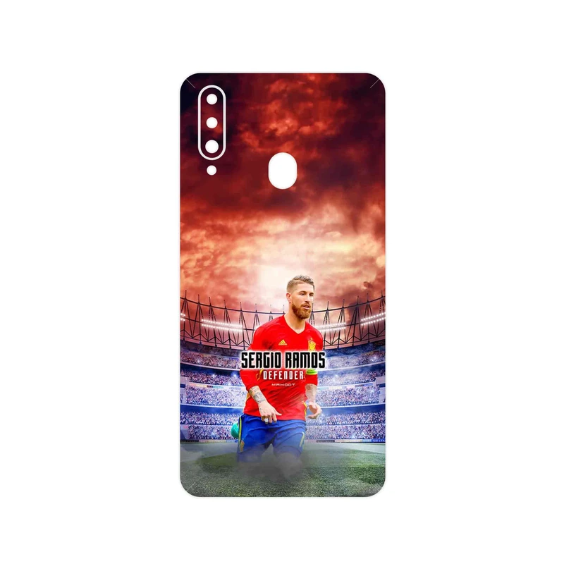 برچسب پوششی ماهوت مدل Sergio Ramos مناسب برای گوشی موبایل سامسونگ Galaxy A20s