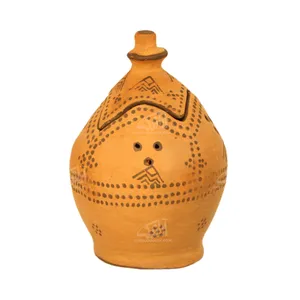 ‎قندان‎ ‎سفالی آرانیک ‎‎طرح‎ ‎شهر سوخته‎ کد 009