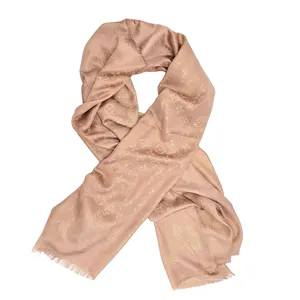 شال زنانه لویی ویتون مدل ژاکارد لمه دار