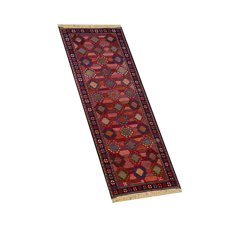 گلیم دستبافت کناره یک و نیم متری مدل ورنی