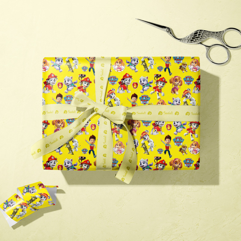 کاغذ کادو صدفی طرح سگ های نگهبان بسته 2 عددی