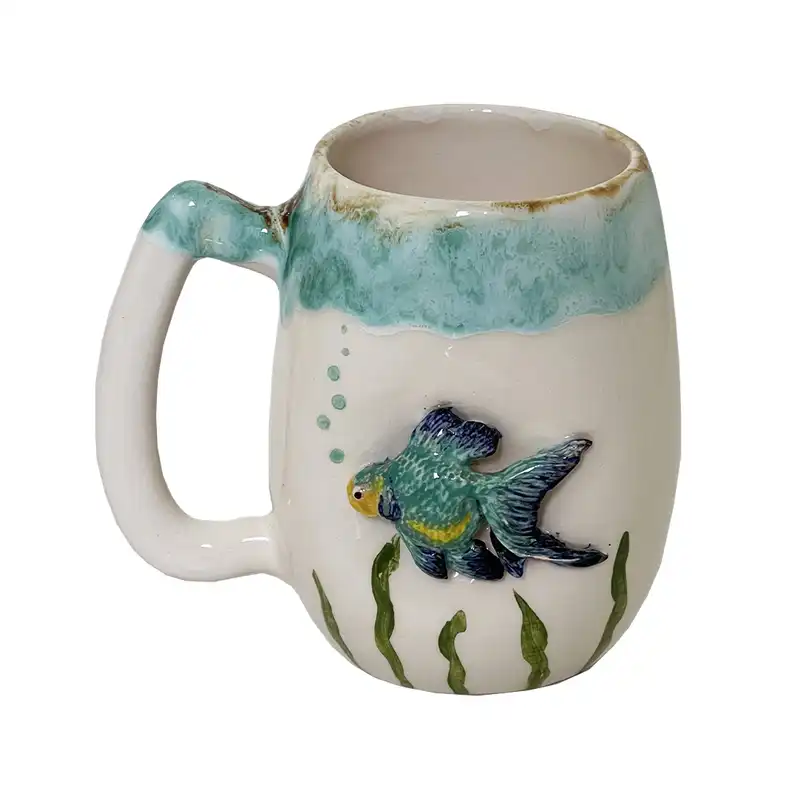 لیوان سرامیکی طرح ماهی دریا مدل 3D