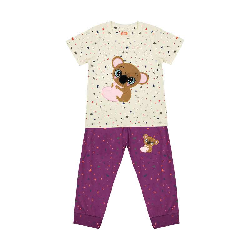 ست تی شرت و شلوار دخترانه مدل بارنی D