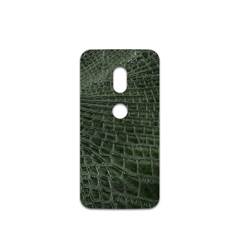 برچسب پوششی ماهوت مدل Green-Crocodile-Leather مناسب برای گوشی موبایل موتورولا Moto G4 Play