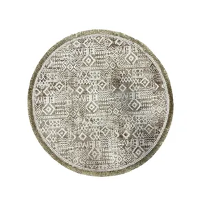 فرش ماشینی 440 شانه زمینه کرم - قهوه‌ای حاشیه کرم مدل مدرن ۲۰۱۲