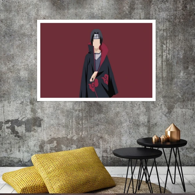 تابلو بکلیت طرح انیمه  Itachi Uchiha مدل قاب شاسی W-s8444