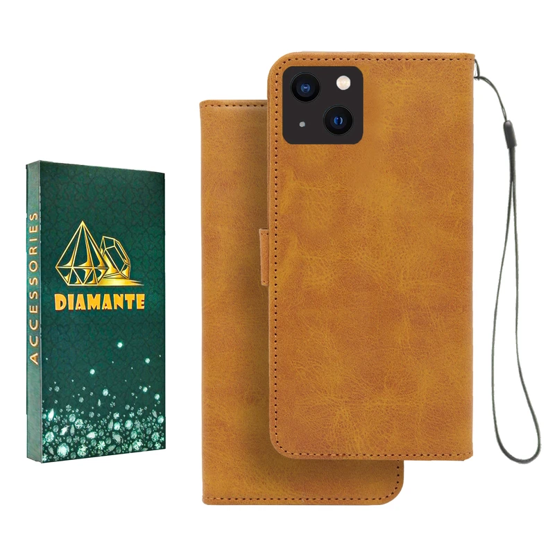 کیف کلاسوری دیامانته مدل Mortand Gn مناسب برای گوشی موبایل اپل iPhone 15 به همراه بندآویز