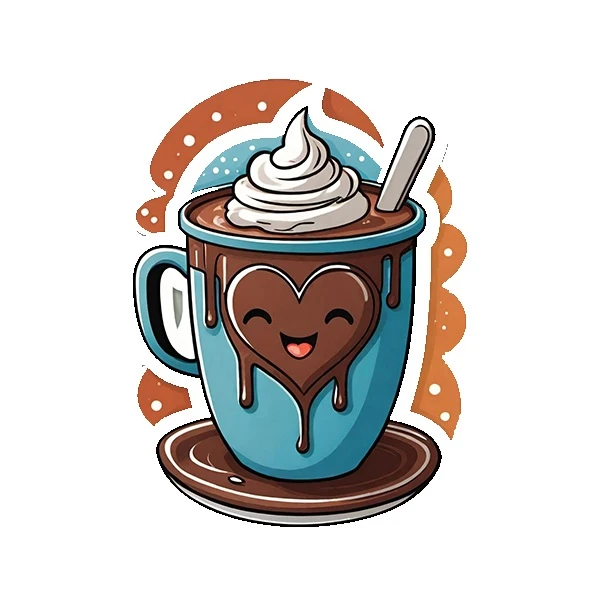 استیکر پارچه و لباس پاد آفرین طرح هات چاکلت کد 734