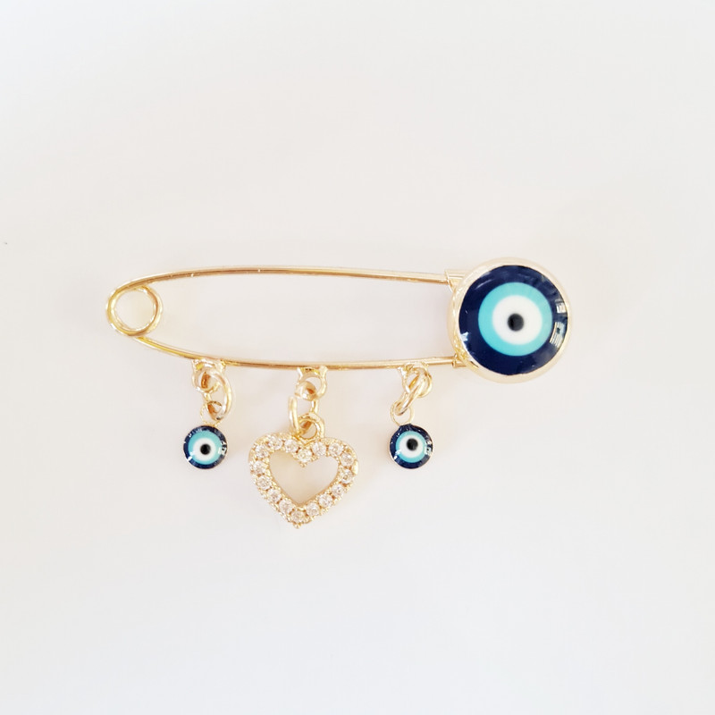 سنجاق سینه دخترانه وای اس ایکس مدل چشم نظر