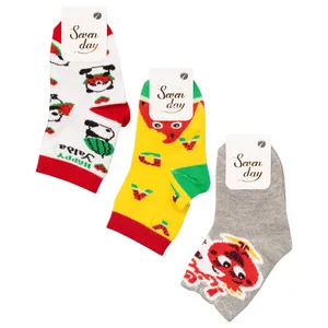 جوراب ساق بلند بچگانه سون دی مدل Y2-1 مجموعه 3 عددی