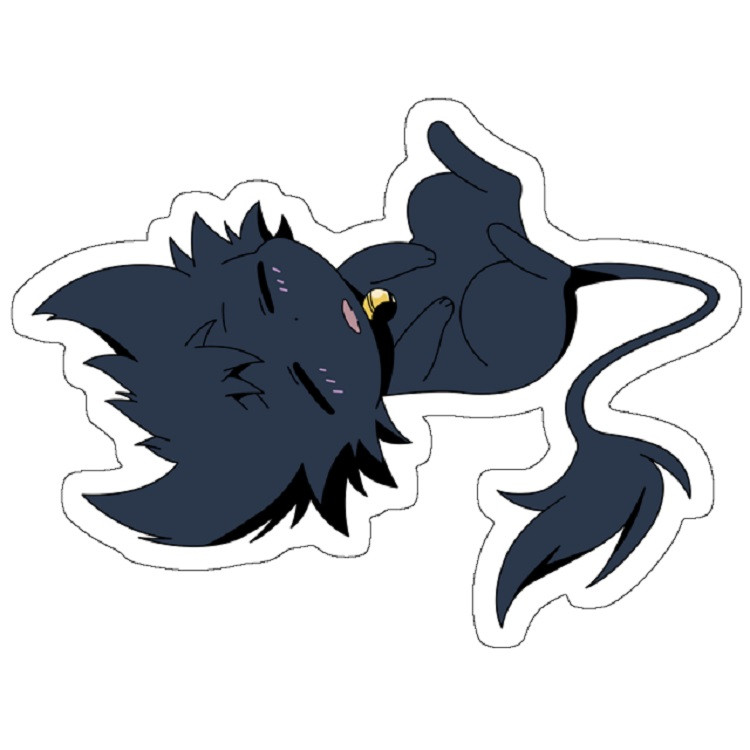 استیکر لپ تاپ مدل Servamp Kuro Cute Cat Sleep