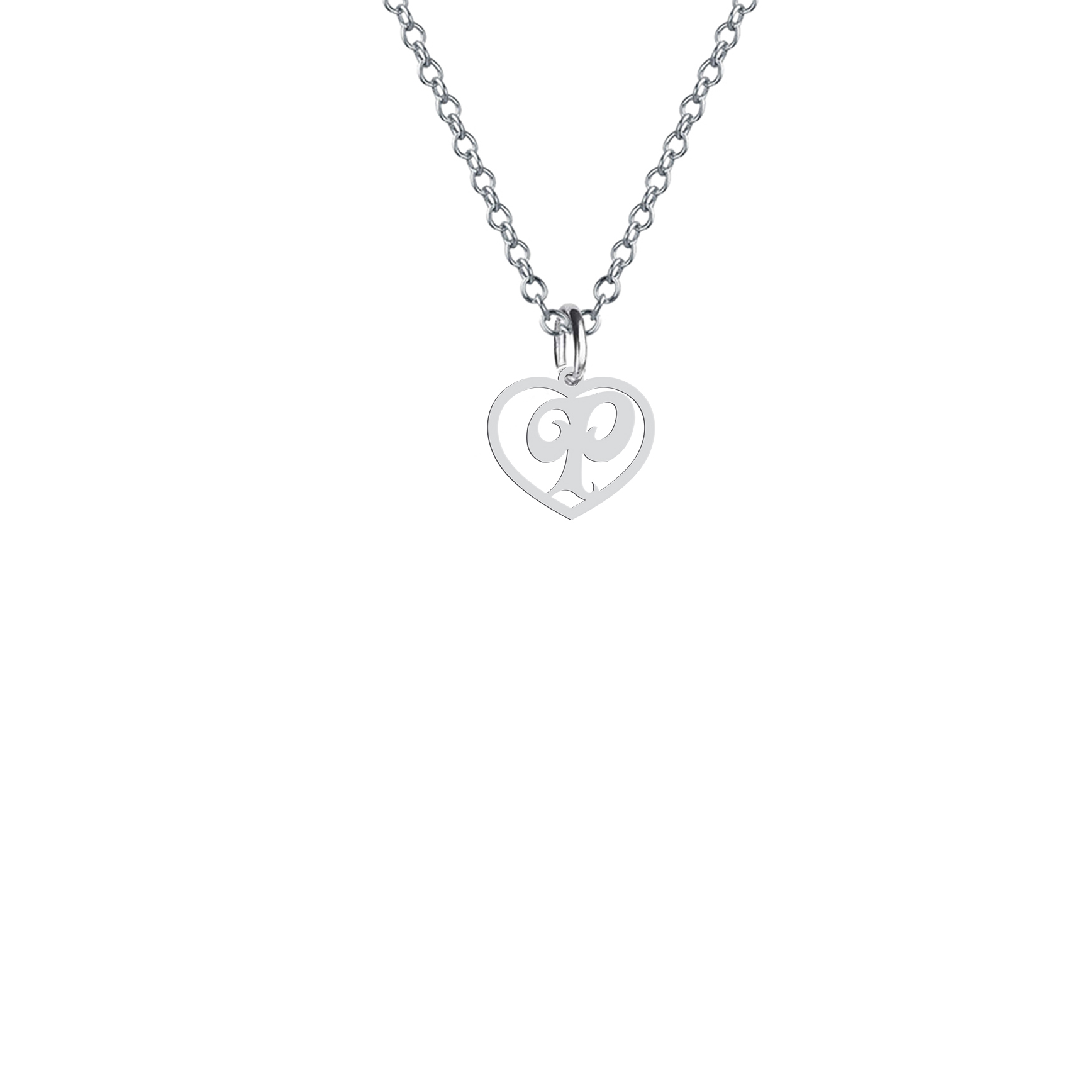 گردنبند هایکا طرح‌ قلب و حرف P مدل s.ha2-772