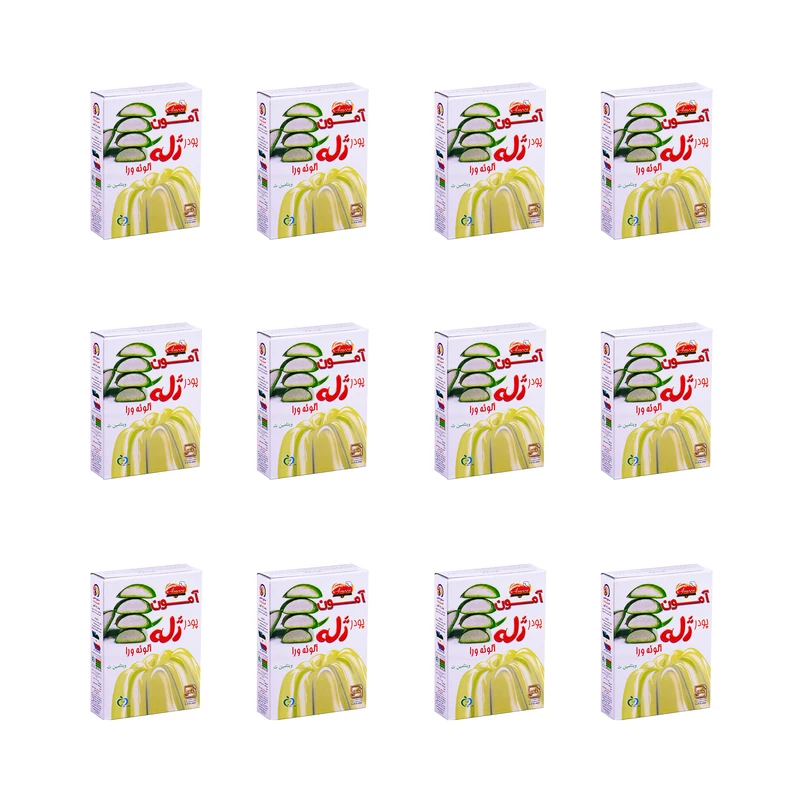 پودر ژله آلوئه ورا آمون - 100 گرم بسته 12 عددی