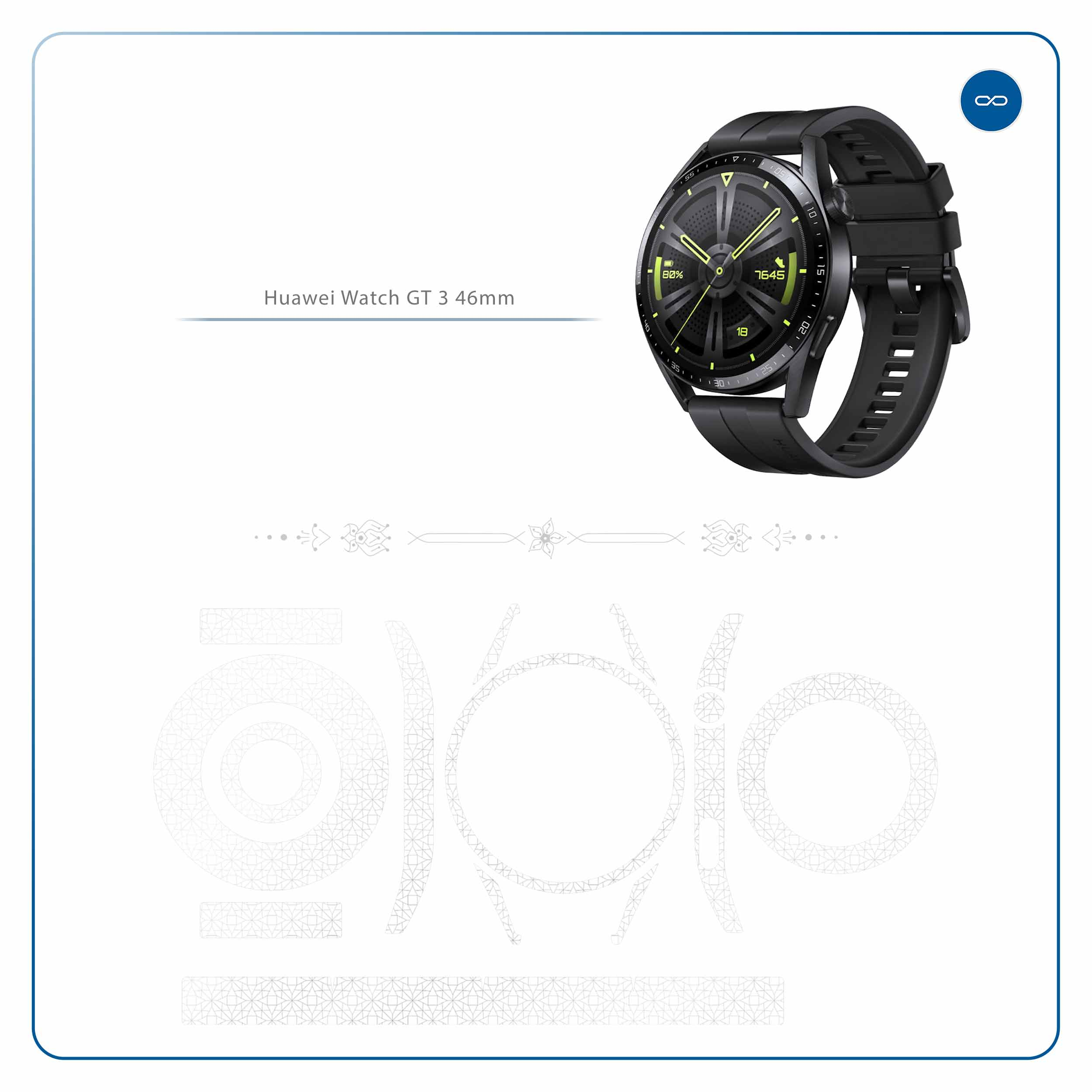 برچسب ماهوت طرح Gloss-Transparent مناسب برای ساعت هوشمند هوآوی Watch GT 3 46mm